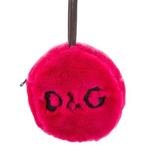 Dolce Gabbana hot pink faux fur bag